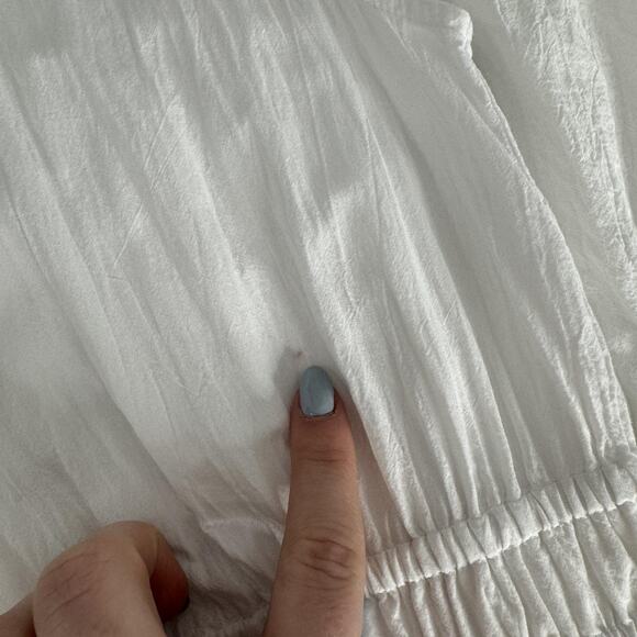 Pampelone Sienna Maxi Dress Womens Small White 100% Cotton Tiered Boho Resort - Picture 7 of 15